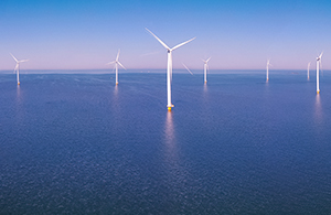 Wind farm at sea