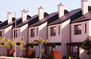 Row of new build houses
