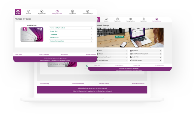 AIB internet banking.